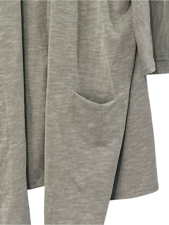 Anthro Donni OS Plus Beige Duster Cardigan Coastal Minimalist Lounge Pockets - Picture 4 of 10